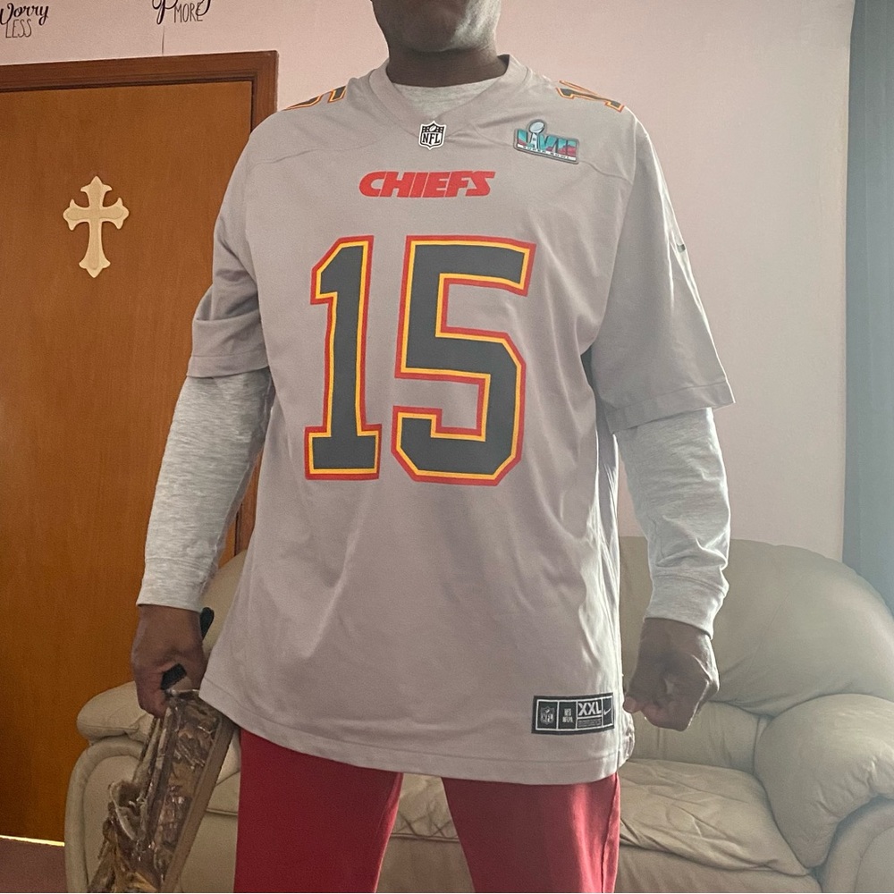 NWOT City Chiefs Nike Super Bowl LVII Patch Jersey - Gray - Picture 3 of 12